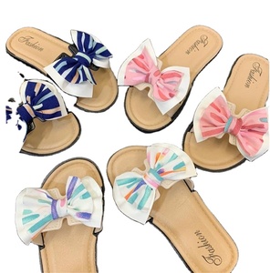 Nouvelles pantoufles pour filles, élégantes, pour l'intérieur et l'extérieur, avec un joli nœud, sandales de princesse pour enfants - Product Image 1