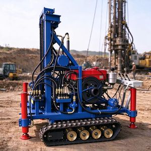 เครื่องเจาะบ่อน้ำแบบไฮ<span class=keywords><strong>ด</strong></span>รอลิกดีเซลชนิดเคลื่อนที่ได้ 150 เมตร, เครื่องเจาะหลุมเจาะแบบหมุนสำหรับบ่อน้ำ - Product Image 1