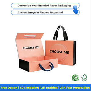 Manufacturer <b>Window</b> Paper Gift Box Packaging Custom Printed Reusable Carton Colis Packing Supplies for Phone Packages - Product Image 3