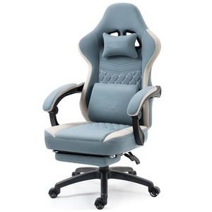 Bán buôn Racing Simulator buồng lái chơi game ghế da Lumber xoay ngồi có thể ngả thể thao máy tính bàn chơi game ghế - Product Image 1