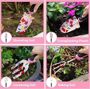 Cadeaux de jardinage pour femmes, ensemble de 12 outils de jardin avec imprimé floral pour la fête des mères, Noël, la retraite, la Saint-Valentin - Product Image 5