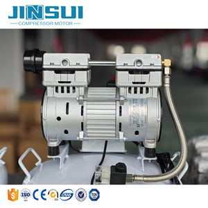 ضاغط هواء صامت مجاني من الزيت من مكبس مزدوج محمول منخفض الضوضاء عمودي لطب الأسنان - Product Image 3