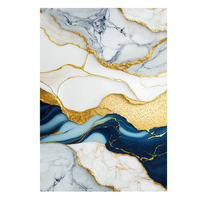 Panneau UV laminé de 3mm d'épaisseur Panneau mural en PVC décoratif alternatif de luxe Panneau mural en marbre PVC