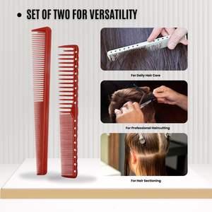 Peigne à <span class=keywords><strong>cheveux</strong></span> professionnel résistant à la chaleur, peigne à dégradé conique de haute qualité en ABS, ensemble de peignes personnalisés avec logo, antistatique, pour tondeuse - Product Image 5