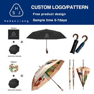 <span class=keywords><strong>Parapluie</strong></span> classique de haute qualité <span class=keywords><strong>Mini</strong></span> 5 plis en fibre de verre couleur unie avec étui Logo personnalisable ouvert manuel - Product Image 5