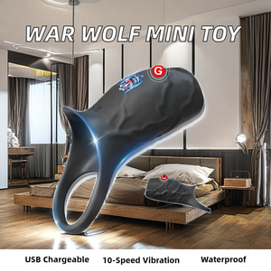 Anillo Vibrador Retardante para Semen Wolf, Anillo de Bloqueo, Dispositivo de Resonancia Corporal para Parejas, Juguete Sexual de Color Personalizado - Product Image 2