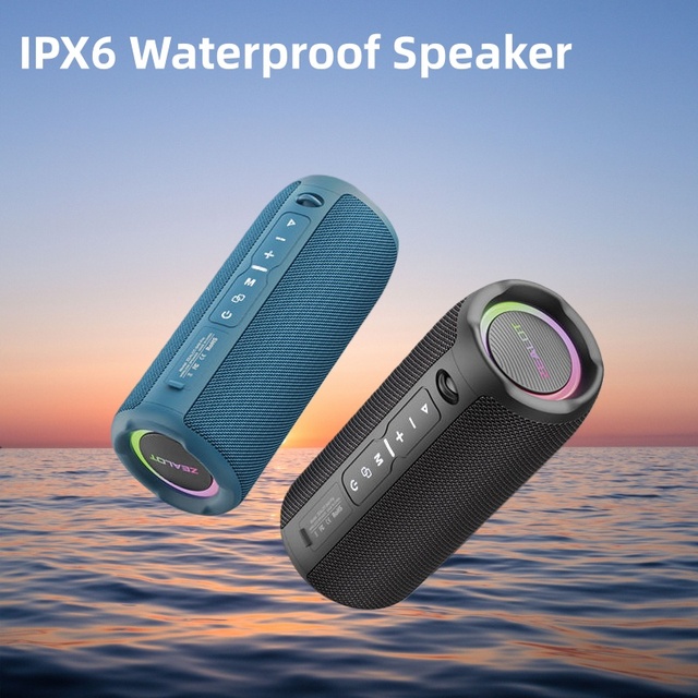 Zealot 20W IPX6 Waterproof Wireless 5.2 Speaker 3600mAh TF Card RGB Light Multi-playback for Outdoor Home Cycling S49 Pro