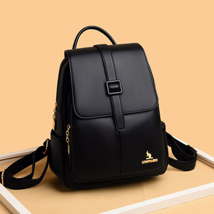 Women Multi-functional <b>Backpack</b> Fashion High Quality PU Leather Female <b>School</b> Bag Multifunction Large Capacity Travel <b>Backpacks</b> - Product Image 1