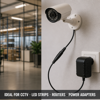 Connecteur d'alimentation CC 5,5x2,1 mm, câble d'extension, fiche mâle-femelle, cuivre étamé, fil de 400 mm, OEM personnalisé pour routeurs