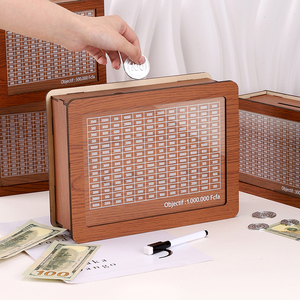 Hucha de madera personalizada con forma de dólar, fabricada en China, para decoración del hogar y almacenamiento de ahorros - Product Image 2