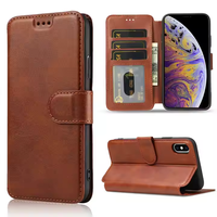 Sarung ponsel kulit Samsung S24, dompet kulit pelindung kartu