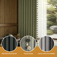 Rideaux occultants anti-UV, imperméables, antibactériens, en chenille imitation lin, pour véranda, contrôle de la chaleur, sur mesure