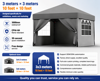 Tente publicitaire gonflable portable en PVC gris YG Custom 3x4,5 pour événements extérieurs, expositions et salons professionnels