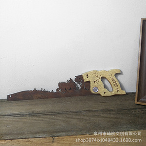 Ornement en résine artisanal en fer forgé, motif tracteur agricole, cadeau de la Fête des Pères, décoration - Product Image 3