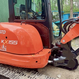 Excavatrice sur chenilles hydraulique Kubota KX155 d'occasion, faible nombre d'heures, matériel de construction, terrassement, creusement de fossés, équipement d'aménagement paysager - Product Image 5