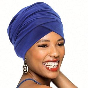 Wholesale Custom Logo Long Size Outdoor Multifunction Stretchy Polyester Headscarf <b>Head</b> <b>Cover</b> Daily Wear Turban Women Headwrap - Product Image 5