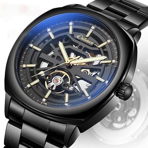 <span class=keywords><strong>Reloj</strong></span> mecánico de negocios de gama alta de lujo para <span class=keywords><strong>hombre</strong></span>, diseño de Darth Vader hueco, banda de cuero resistente al agua luminosa, pantalla analógica, 25 nuevos - Product Image 3
