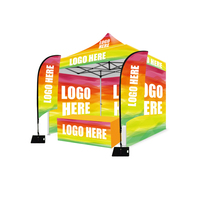 Tente pliante portable de 10x10 pieds avec logo personnalisé, installation facile, imperméable, pour événements en plein air, salons professionnels, tente pop-up