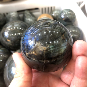 Boule de guérison en cristal naturel, pierre gemme, sphère <span class=keywords><strong>labradorite</strong></span> à vendre, livraison gratuite - Product Image 4