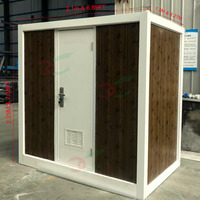 Douche de salle de bain portable extérieure avec toilettes, structure en acier, salle de bain mobile modulaire