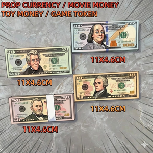Dinero Ficticio de Dólar Estadounidense Apilable con Impresión Completa para Escenas de Conteo y Exhibiciones, Papel, Alta Calidad - Product Image 1