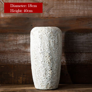 Personnalisé professionnel moderne minimaliste rétro fait à la main blanc porcelaine grossière ornement de table sol fleur <span class=keywords><strong>vase</strong></span> en céramique - Product Image 6