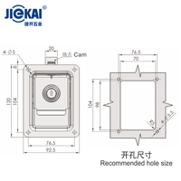 Serrures de porte de boîte à outils de camion encastrées en acier inoxydable 304 Jiekai SC410, verrou à palette