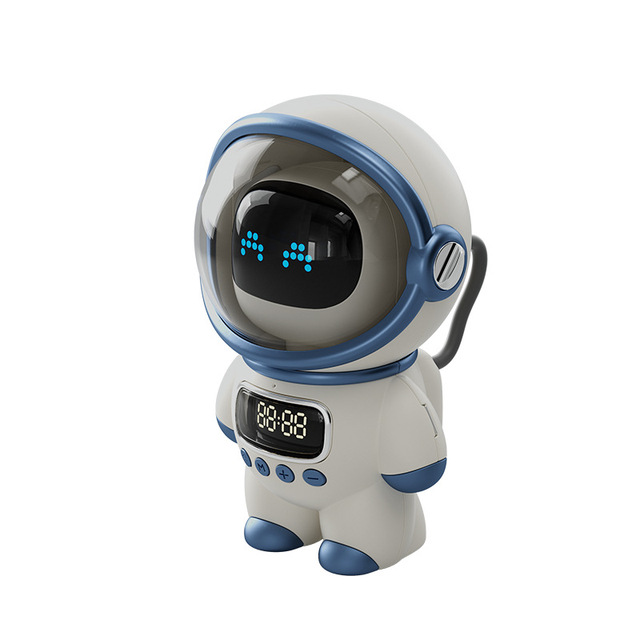 AI Intercom BT Speaker with Space Robot Design with Voice Control & LED Lights, Perfect for Office and Home Use