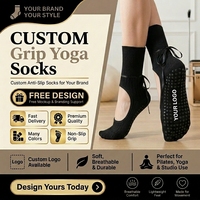 Chaussettes de yoga et de sport antidérapantes en coton tricoté pour femmes, avec grip pour Pilates, conception personnalisée OEM pour enfants, jeunes et femmes
