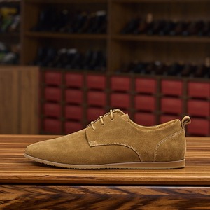 <b>Men's</b> Spring Summer Casual Retro Lace-Up Flat Breathable Leather Shoes Round Toe Lightweight Trendy Shoes <b>Men</b> - Product Image 3