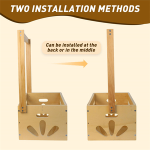 Keranjang mandi anak laki-laki perempuan baru lahir belum selesai dengan pegangan keranjang penyimpanan bayi keranjang kayu bayi - Product Image 3