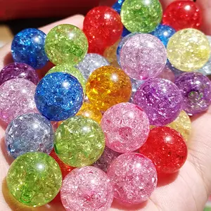 10-16mm DIY Bubblegum hạt gumball Chunky Vòng Màu hỗn hợp AB Acrylic nứt hạt đối với trang sức làm vòng đeo tay vòng cổ