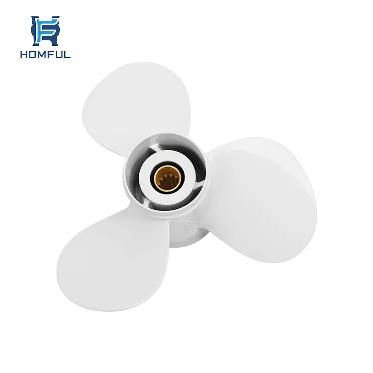 HOMFUL Marine Upgrade Aluminum 3 Blades Outboard Propeller Engines Outboard Ship Boat Propeller