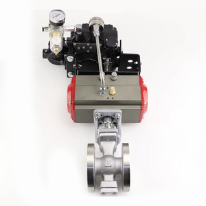 Válvula de Bola Neumática Tipo V de Acero Inoxidable 304 Q647W-16P con Sello Duro, Reducción de Presión y Ajuste DN25 50 65 80 para Medios Gaseosos - Product Image 2