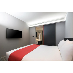 Aiden Modern Wooden Hotel Bedroom Set Commercial Furniture with King <strong>Queen</strong> <strong>Headboard</strong> for Apartment Use - Product Image 5