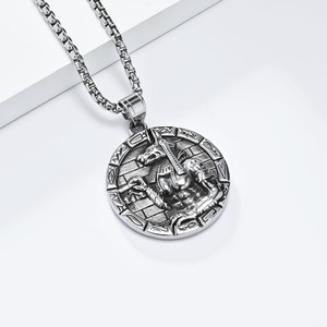 Colliers pendentifs de bijoux fantaisie en or Hip Hop Dieu égyptien de la mort Anubis Étanche Plaqué acier inoxydable PVD Vente en gros pour femmes - Product Image 4