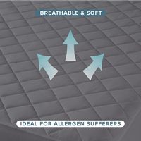 Protège-matelas matelassé imperméable et rafraîchissant, anti-poussière et anti-urine, style tricoté uni