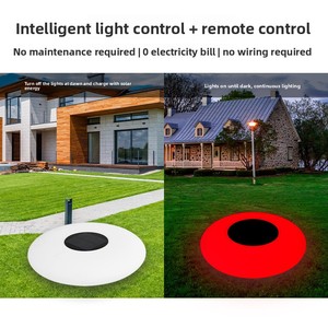 Lampe solaire d'extérieur pour pelouse, lumière d'<span class=keywords><strong>ambiance</strong></span> colorée flottante pour <span class=keywords><strong>piscine</strong></span>, petite veilleuse de cour à induction, étanche IP67, télécommande - Product Image 2