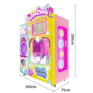 Automatic Cotton Candy Robot Electric Cotton Candy Floss Vending Machine Full Automatic Cotton Candy Making Machine Factory