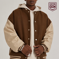 Veste bomber universitaire pour homme, personnalisée OEM, de haute qualité, avec broderie et patchs, chaude et stylée.