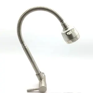 Single grifo de cocina adjustable water 304 SS faucet for kitchen sink