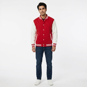 High Quality Custom Embroidery Stand Front Varsity <b>Jacket</b> <b>for</b> <b>Men</b> Windproof Wool/Polyester Best Selling College <b>Baseball</b> <b>Jacket</b> - Product Image 1