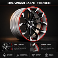 Jantes forgées Dw 2PC 19 20 21 22 pouces 10 rayons avec anneau rouge usiné bicolore compatibles Mercedes Benz – Vente en gros directe usine OEM ODM