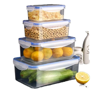 Ensemble de 12 pièces en plastique pour le stockage et la conservation des aliments de cuisine Boîte de conservation fraîche Boîte à légumes hermétique pour la préparation des repas au micro-ondes - Product Image 1