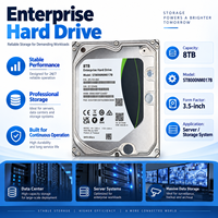 Disque dur d'entreprise 7E10 ST8000NM017B 8 To, 3,5 pouces, SATA 6 Gb/s, 7200 tr/min, 256 Mo de cache, 512e, pour serveur, NAS, centre de données