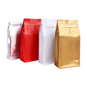 Sac d'emballage de café à fond plat imprimé personnalisé feuille d'aluminium avec valve pochette à fermeture éclair refermable de qualité alimentaire écologique - Product Image 3
