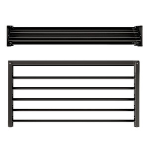 Folding <b>Clothes</b> <b>Drying</b> <b>Rack</b> Wall Mounted 100cm Expandable <b>Foldable</b> Bathroom Indoor Use - Product Image 3