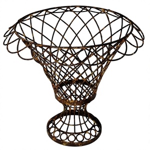 Maceta de Jardín de Alambre de Hierro con Acabado Antiguo, Hecha a Mano, para Decoración de Hogar, Balcón, Vestíbulo y Jardín, Macetas para Flores - Product Image 1
