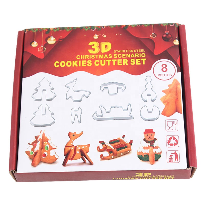 8 шт., формочки для рождественской елки, из нержавеющей стали