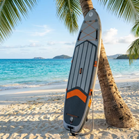 Planche de SUP gonflable personnalisée fabriquée en Chine, service OEM, ensemble complet d'accessoires, modèle JADE 196, 3 ailerons, 9 kg, portable